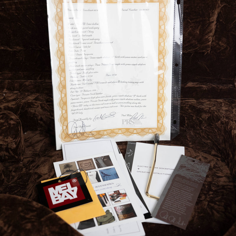 PRS 2013 Private Stock Artist III Semi-Hollow (chambered) Turquoise #13-201625