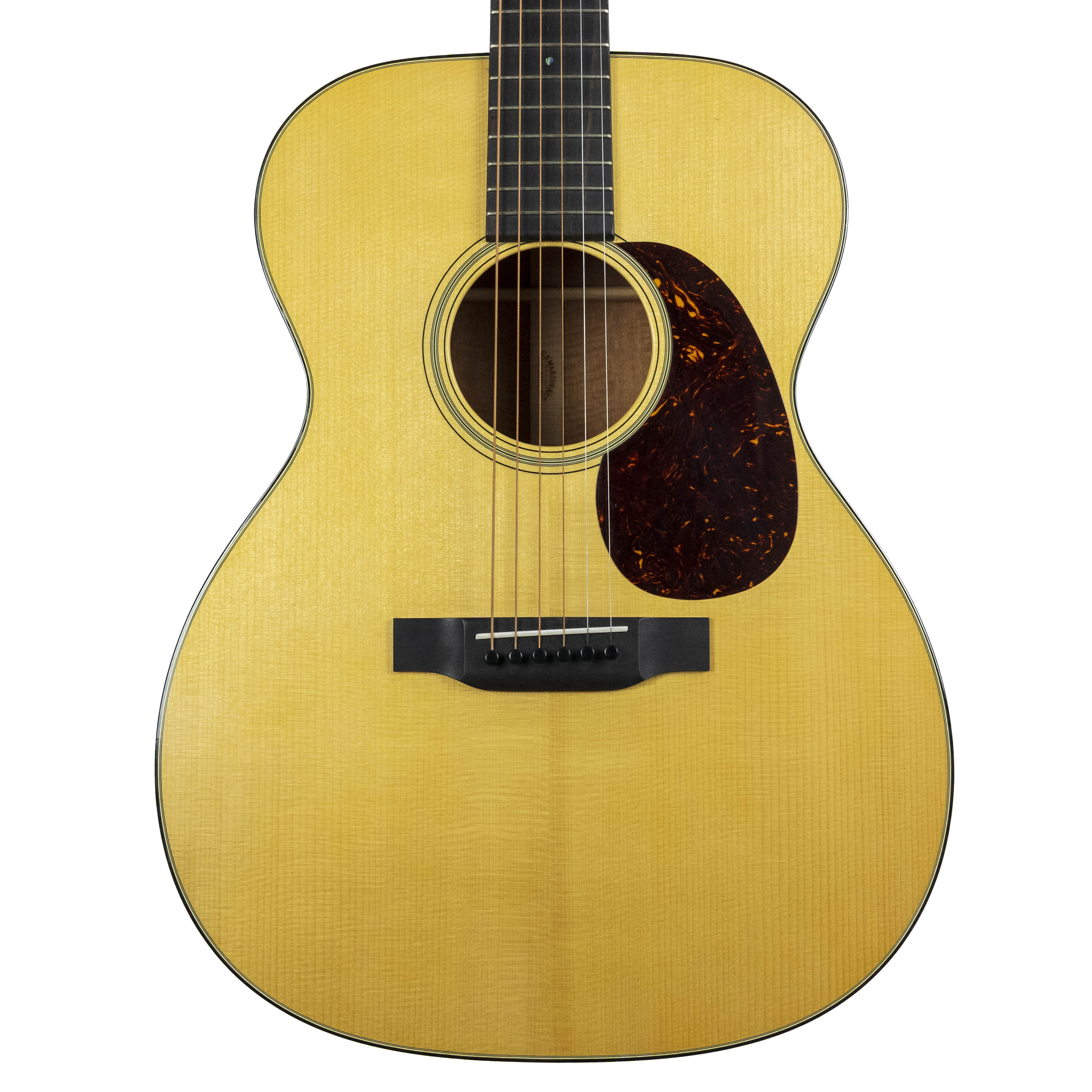 Martin 2021 Custom Shop OM, Adirondack Top / Flame Mahogany B&S