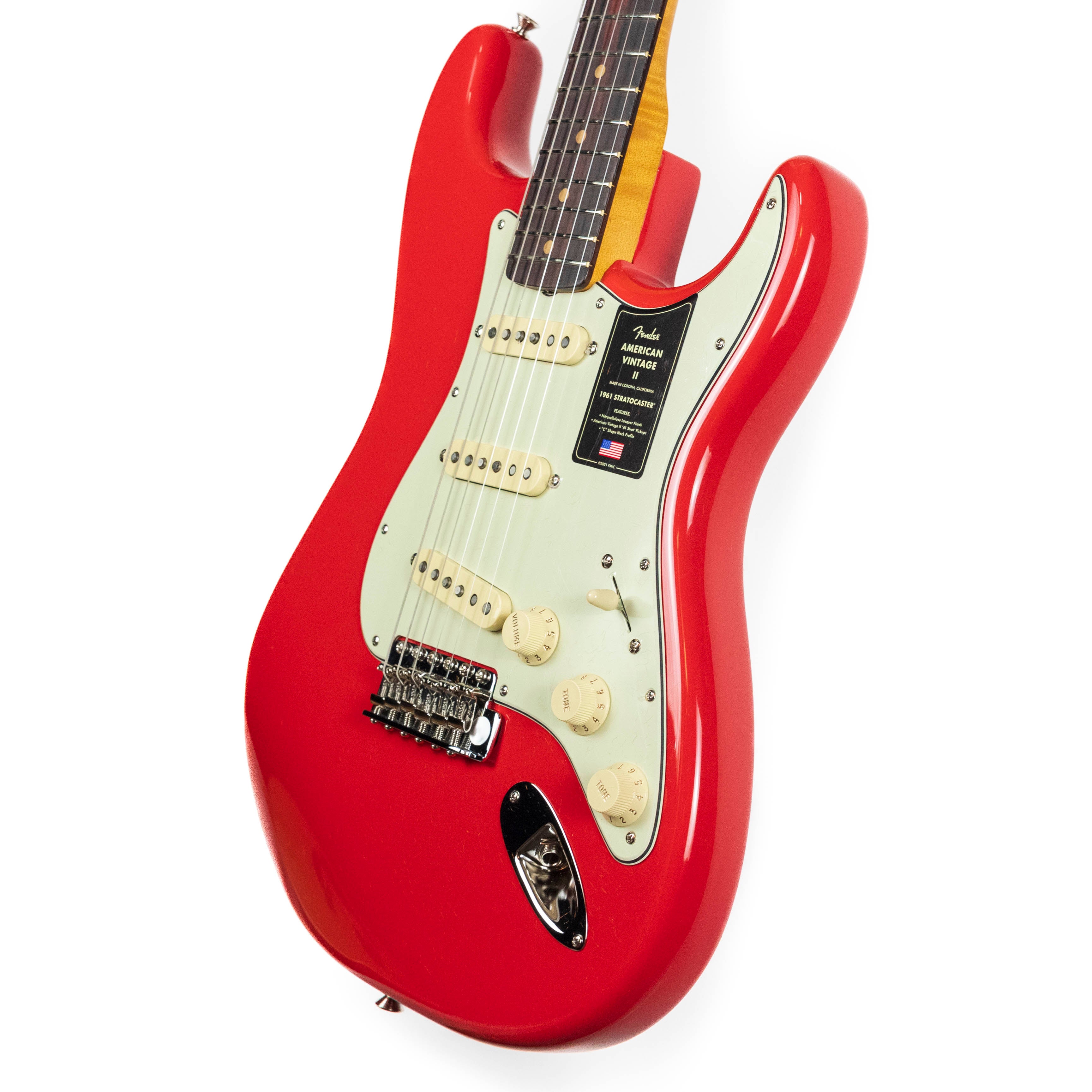 Fender Limited Edition American Vintage II '61 Stratocaster, Fiesta Red, 3A Flame Neck
