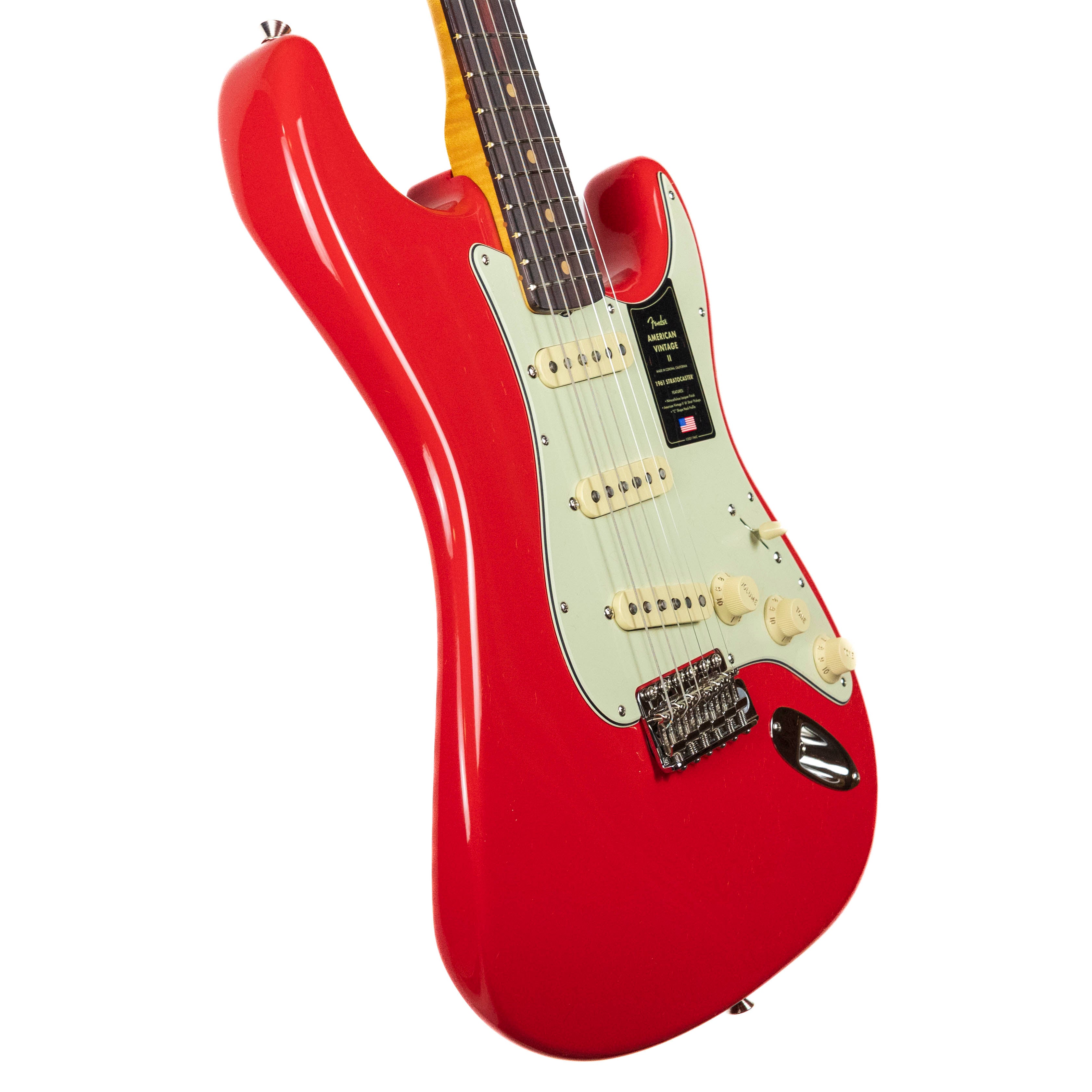 Fender Limited Edition American Vintage II '61 Stratocaster, Fiesta Red, 3A Flame Neck