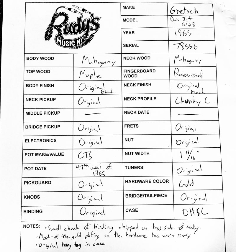 Gretsch 1965 Duo Jet, Jet Black (Jon Gordon Collection)