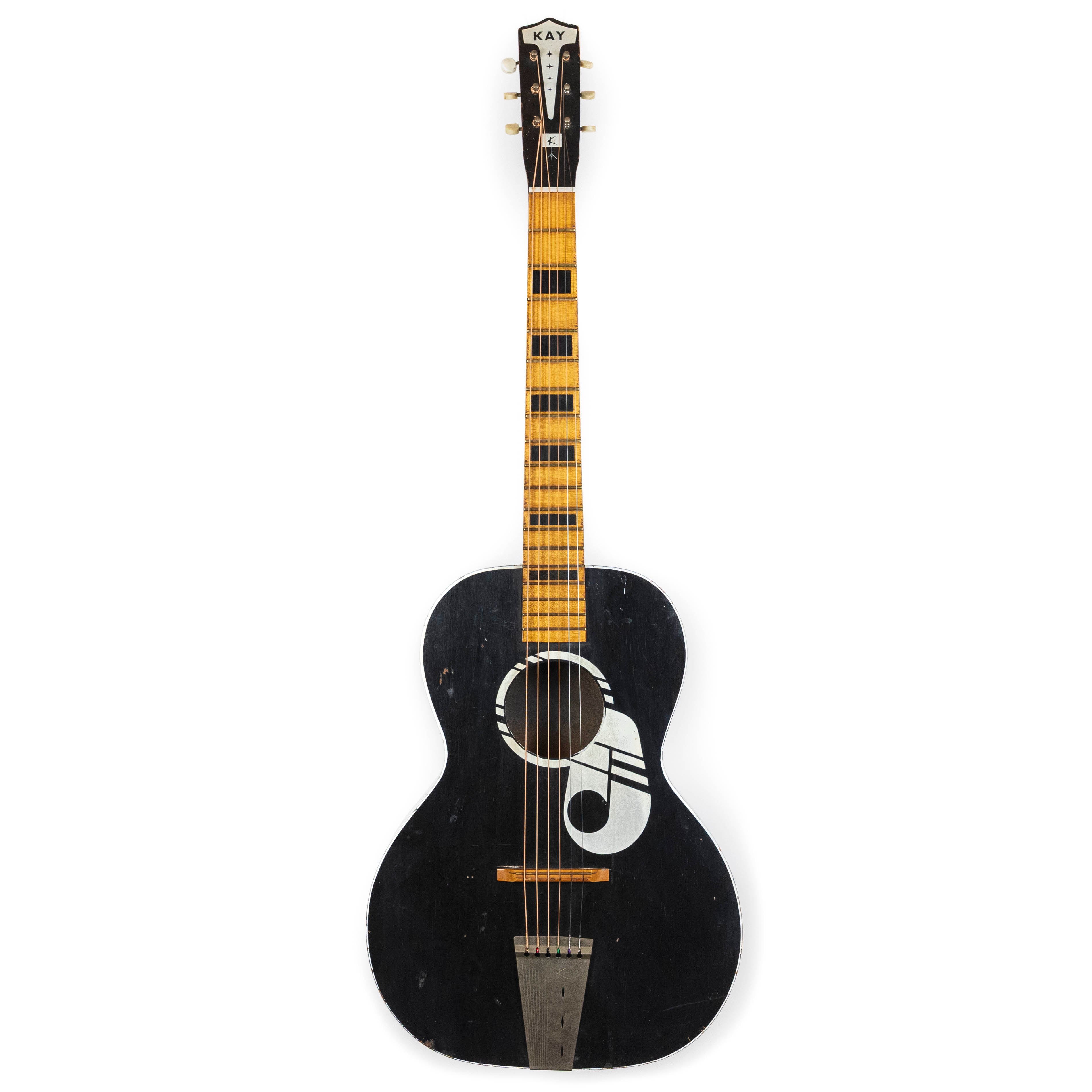 Kay 1960s K1160 Parlor Guitar, Black