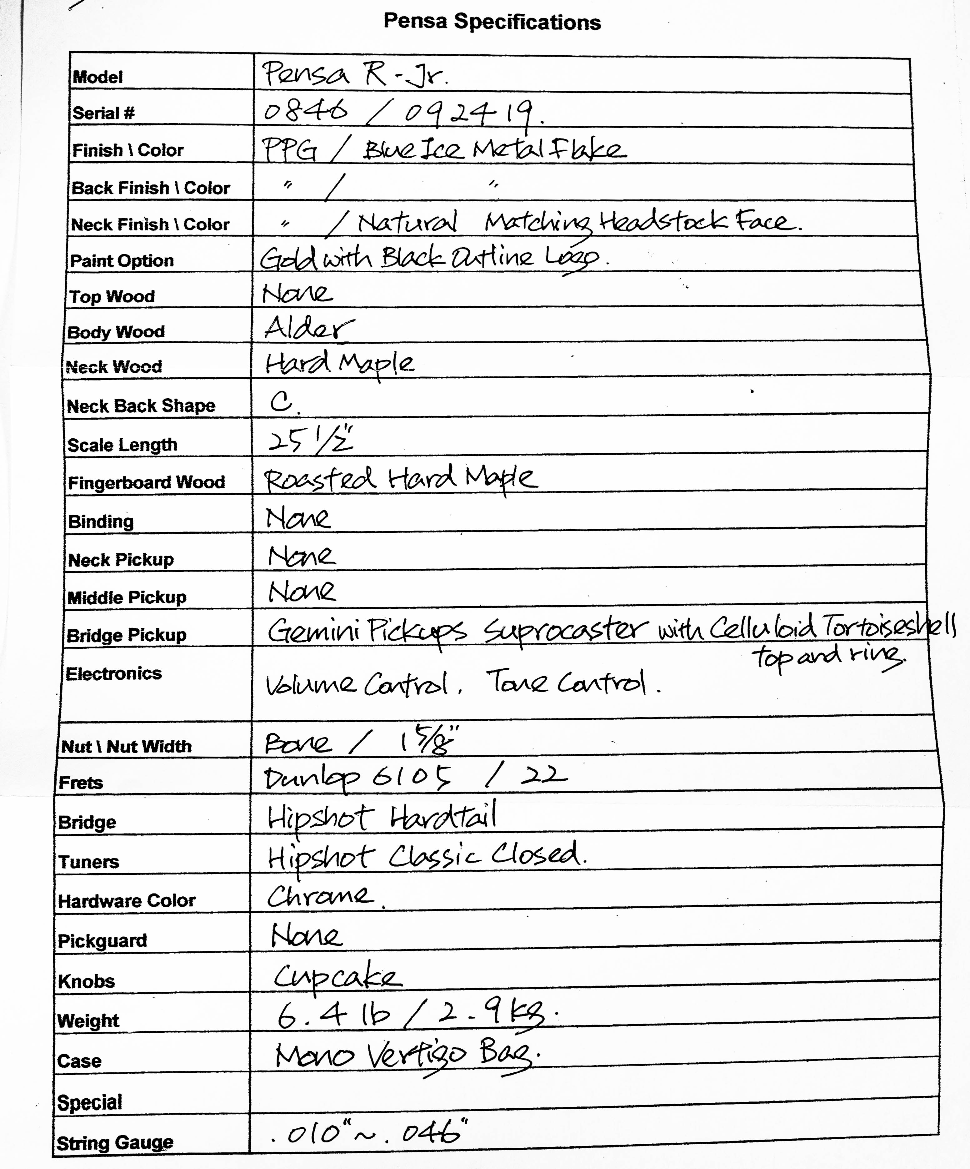 Pensa 2019 R-JR, Blue Ice Metallic Flake #0846