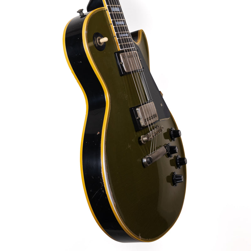 Gibson Custom 68 Les Paul Custom, Olive Drab Top / Ebony Back Heavy Aged