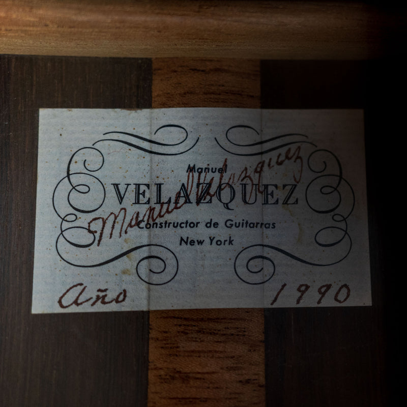 Velazquez 1990 Classical Guitar, German Spruce & Brazilian Rosewood