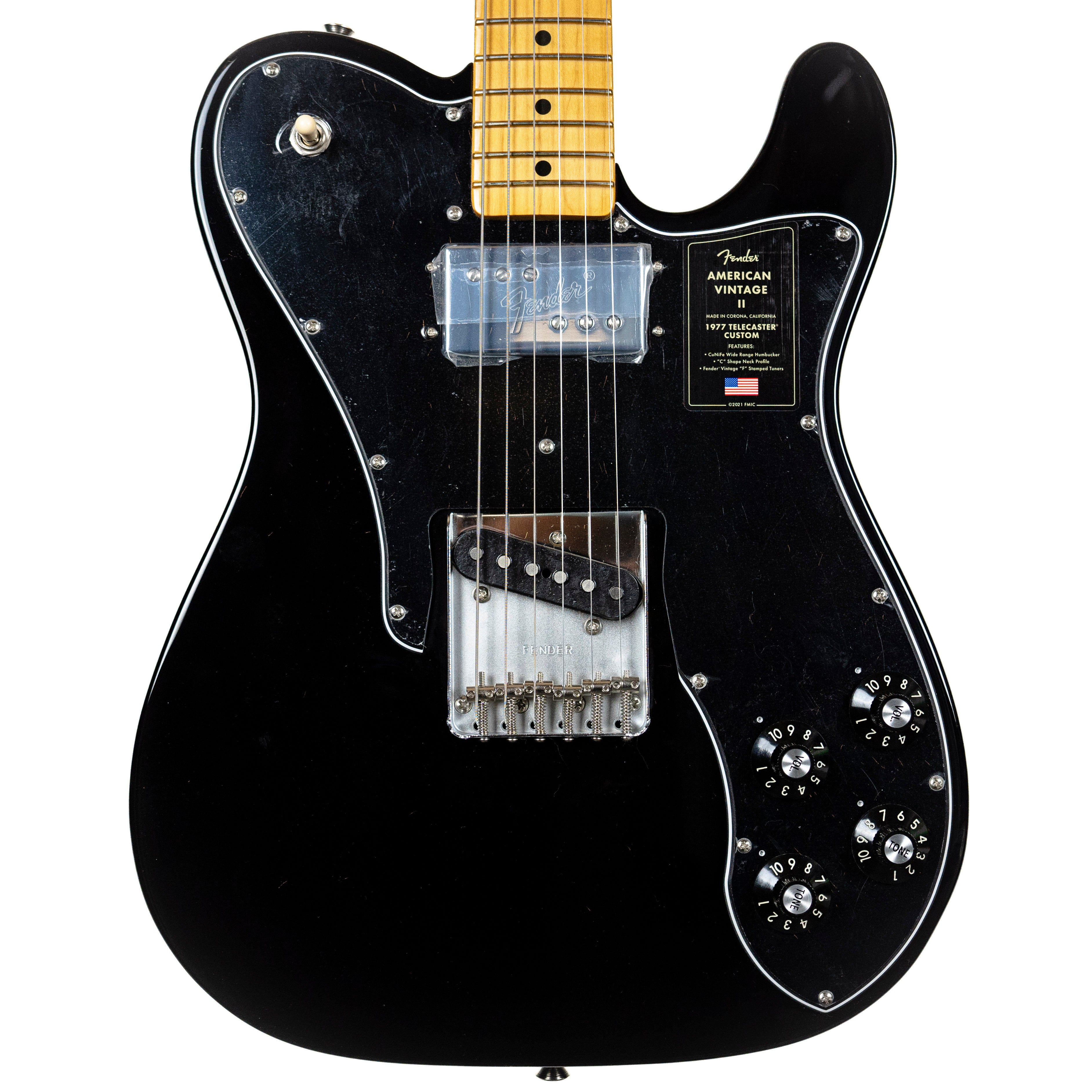 Fender American Vintage II 77 Tele Custom, Black — Rudy's Music