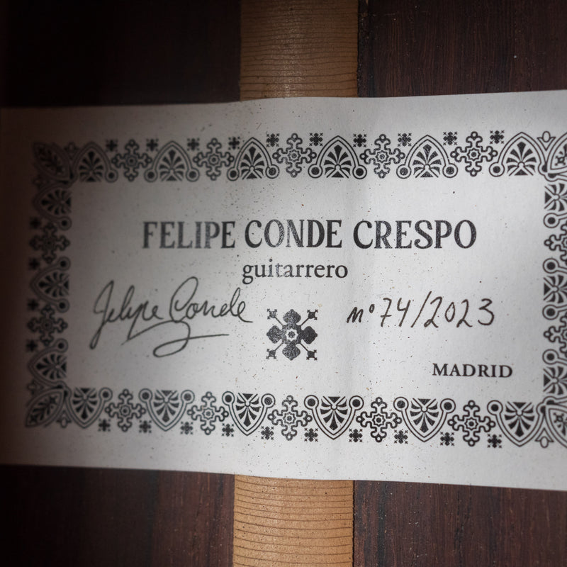 Felipe Conde Crespo 2023 Flamenco Negra, Bearclaw Spruce / African Rosewood