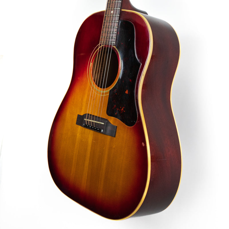 Gibson 1963 J-45 Cherry Sunburst #119223 w/OHSC, (Rosewood Bridge, replacement)