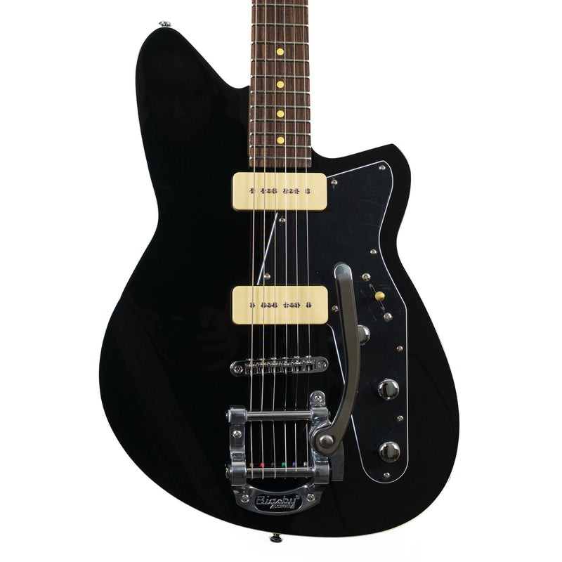 Reverend Jetstream 290 Bigsby, Midnight Black with Case
