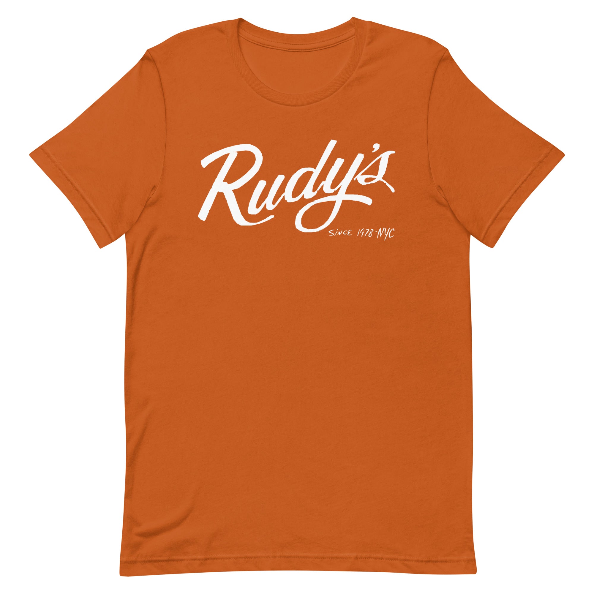 Rudy's Music Script Logo, White Ink