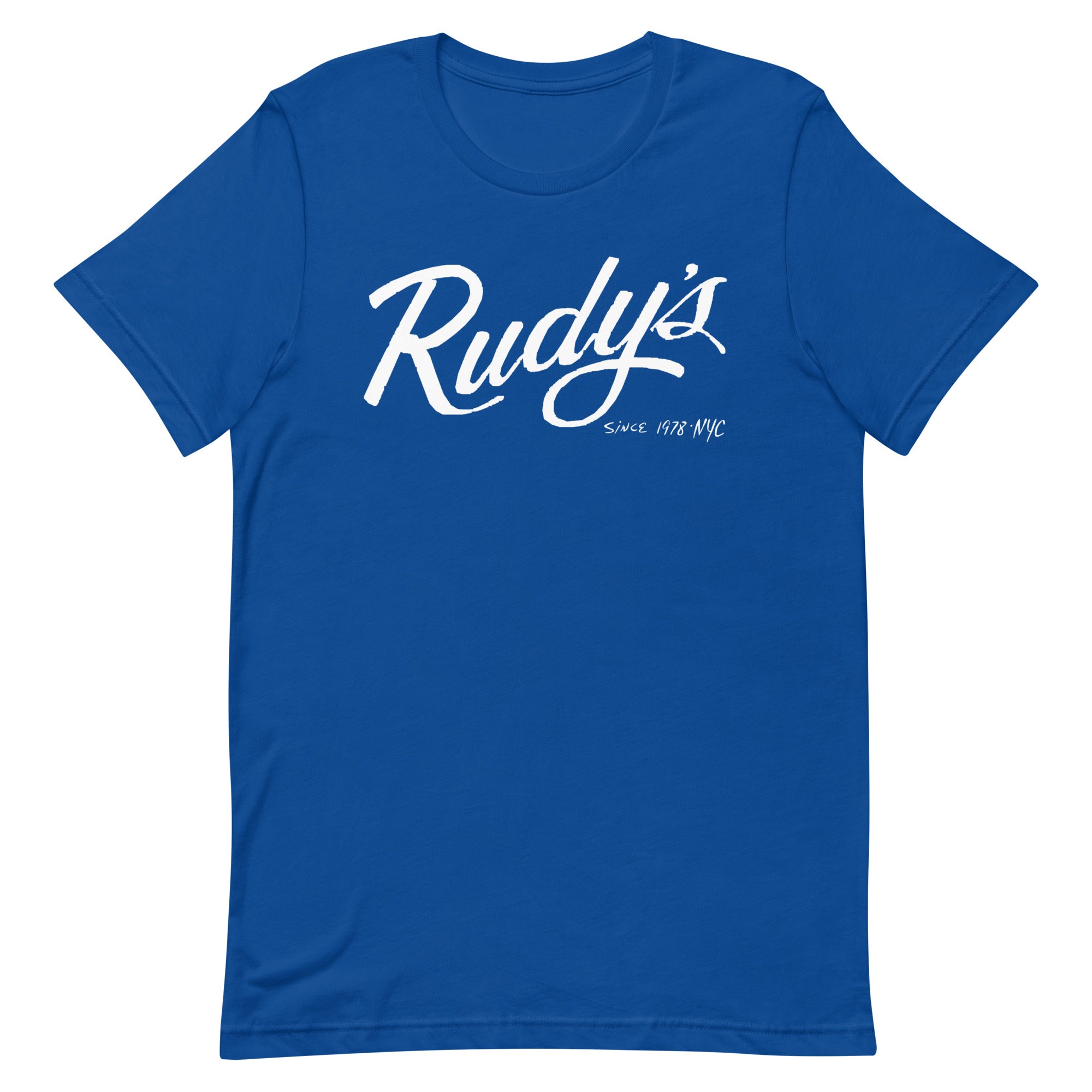 Rudy's Music Script Logo, White Ink