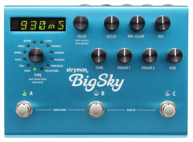 Strymon BigSky Reverberator Reverb Effects Pedal