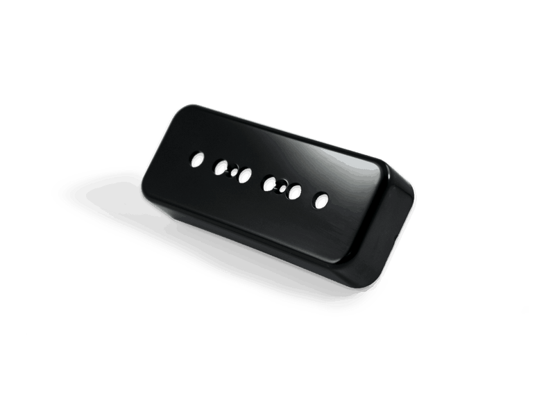 Lindy Fralin Pickups P90 Stock: Single Bridge Soapbar Black Cover 2-Conductor Lead