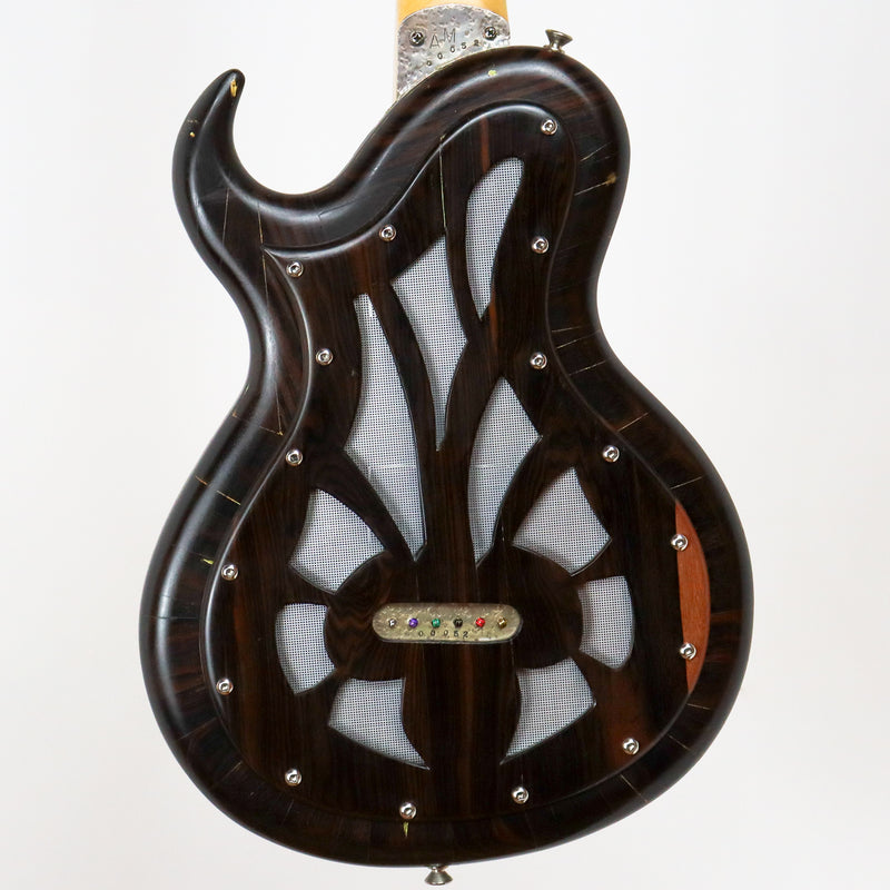 AM Guitars #00052 Ebony/Silver w/hardshell case