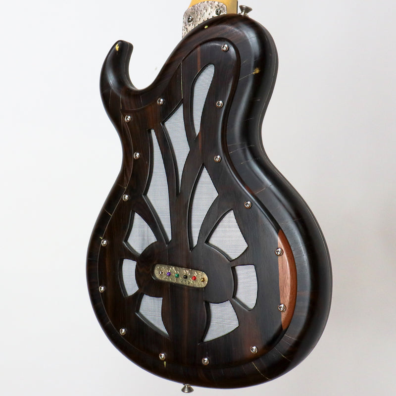 AM Guitars #00052 Ebony/Silver w/hardshell case