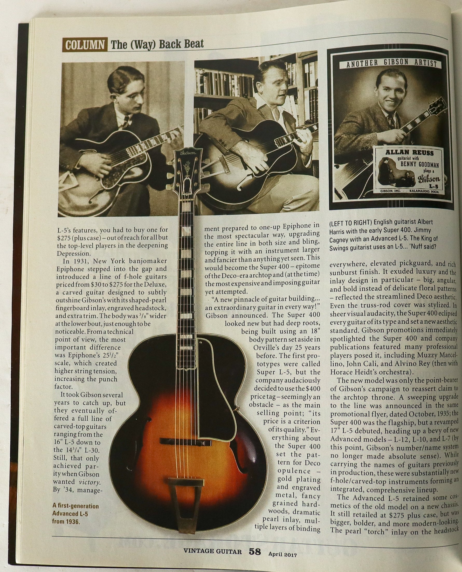 Gibson 1936 L-5, Owned by James Cagney