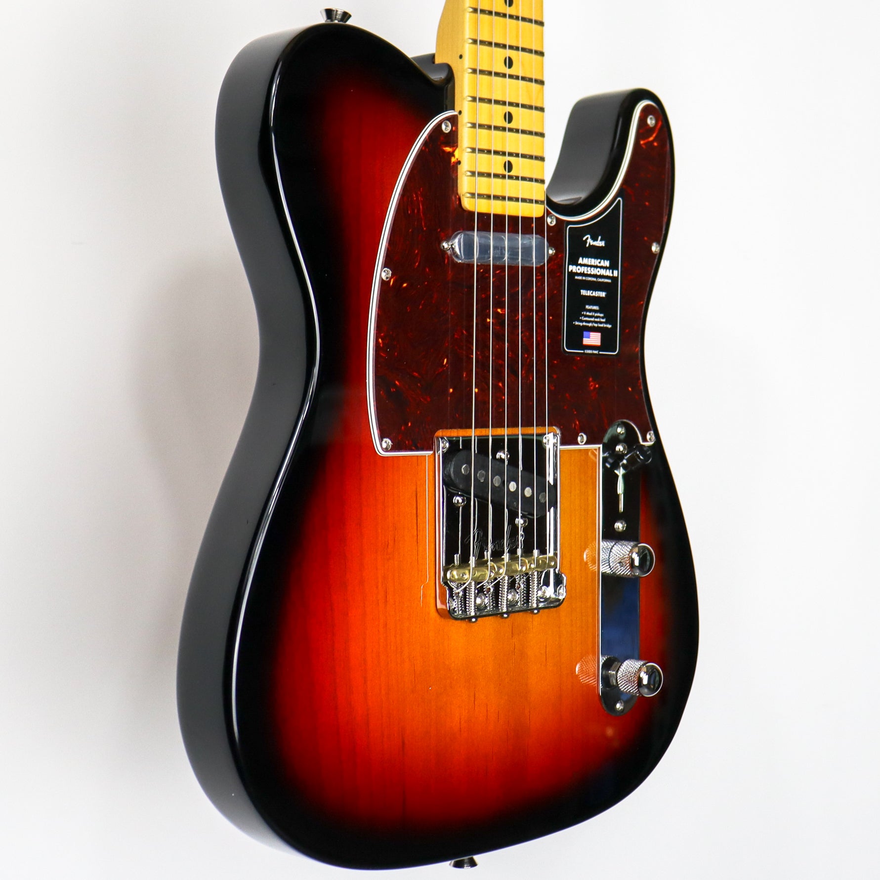 Fender American Professional II Telecaster 3 Tone Sunburst, Maple Neck