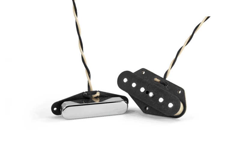 Lindy Fralin Pickups Tele Stock Neck & Bridge Complete Set Nickel Cover