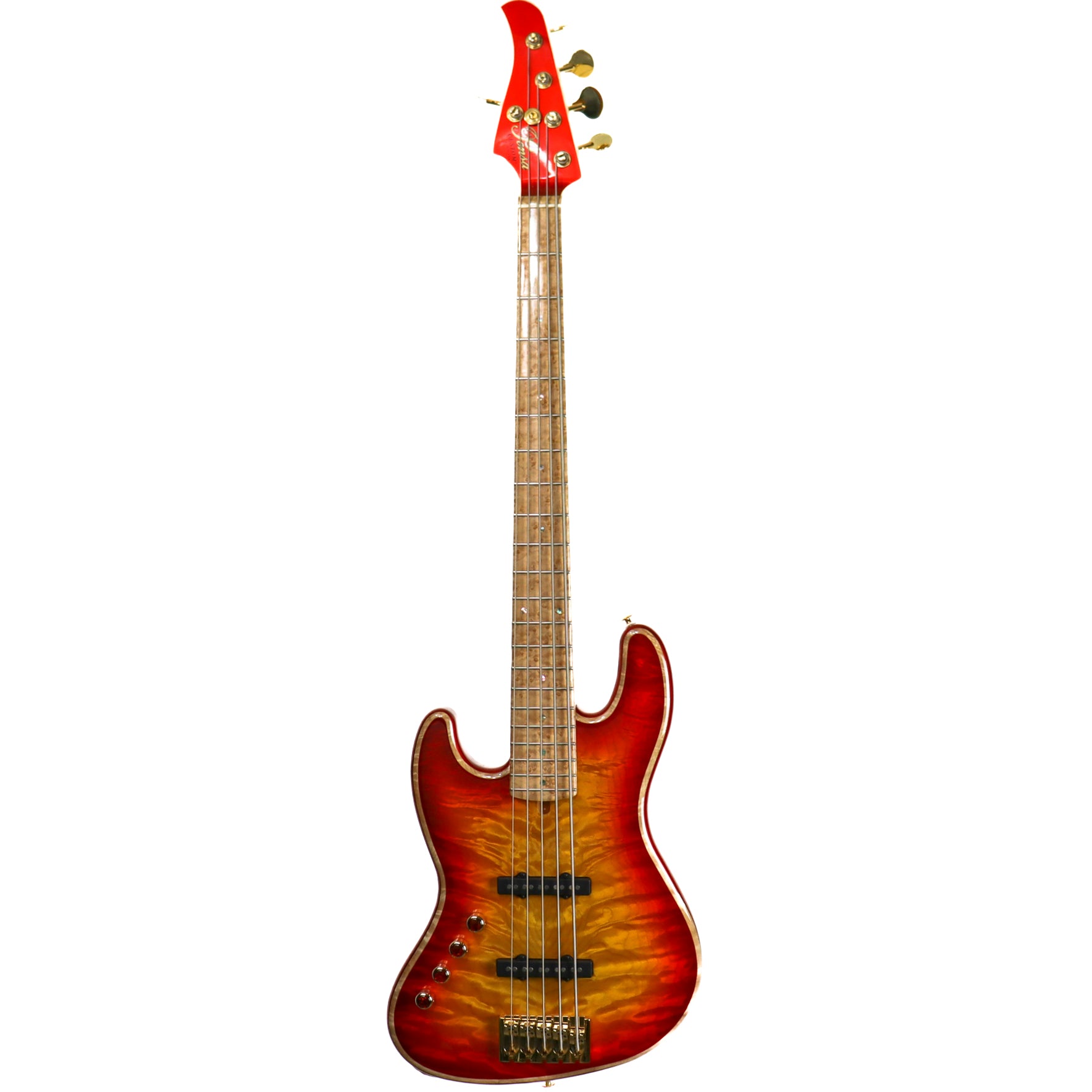 Pensa J535 Bass Plus Lefty, Cherry Burst/Candy Apple Red 0901