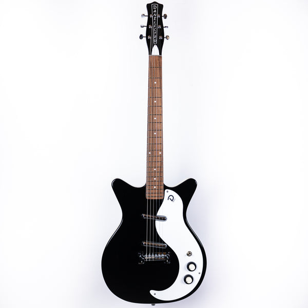 DAN ELECTRO 59M NOS＋　ブラック/ゴールドパーツ Danelectro 59M- NOS+ Double Cutaway Black — Rudy's Music