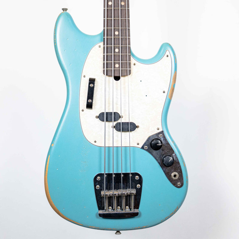 Fender JMJ Road Worn Mustang Bass Faded Daphne Blue