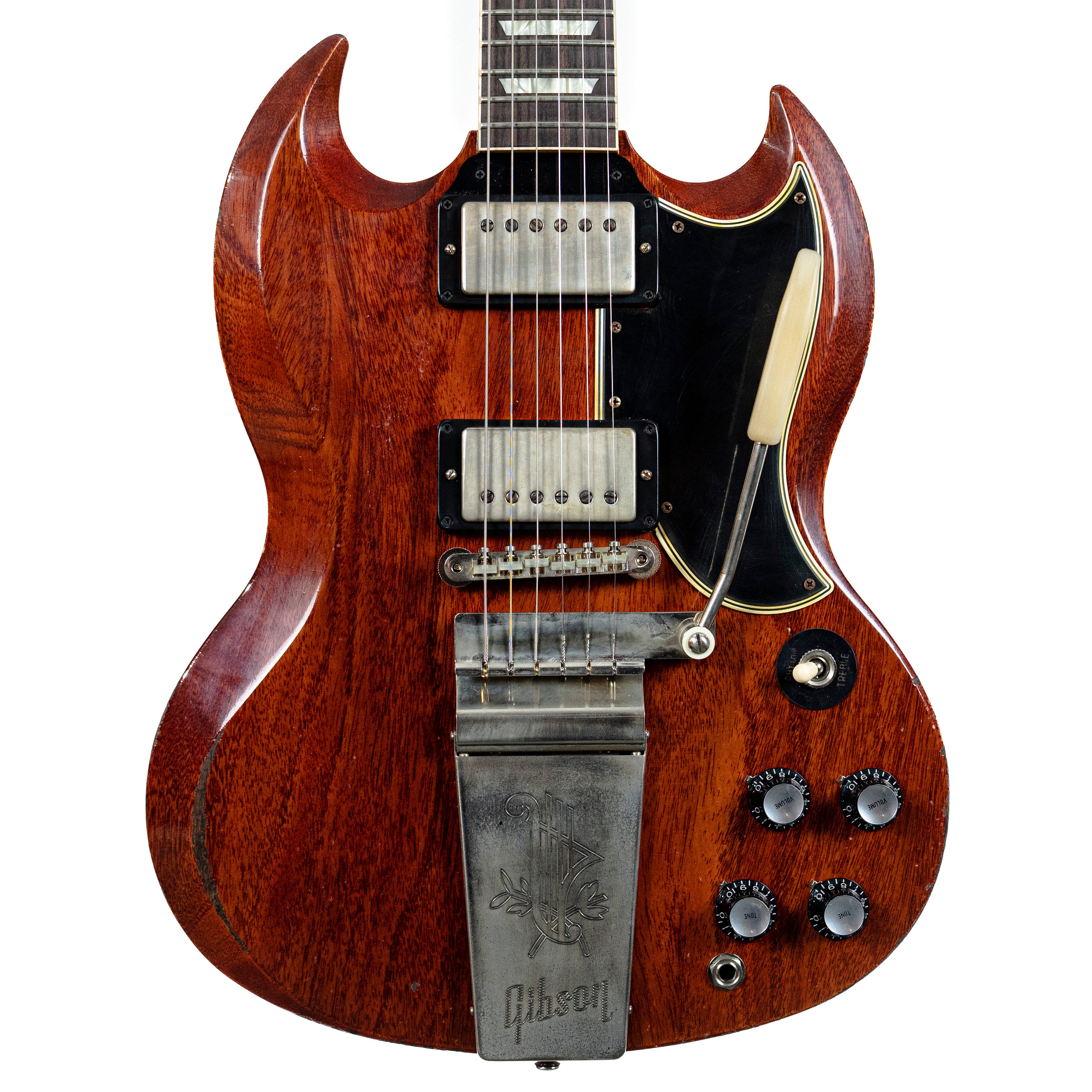Gibson 1964 SG Standard Reissue w/ Maestro Vibrola Heavy Aged Faded Cherry